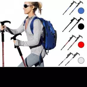 휴대 품 폴대 편한 입문 용 스틱 등산 단 경량 T자형 2개 [mFMAFTT]