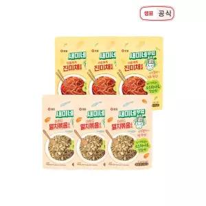 [하프클럽/샘표]샘표 새미네부엌 아몬드 멸치볶음소스 3개+진미채양념 3개