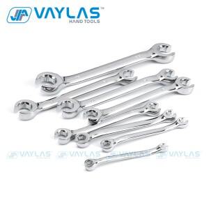 6-27mm 플레어 팝너트  브레이크 라인 키 15도 오프셋 이중 오픈 엔드 수리 좁은 공간의 연료 튜브 제거