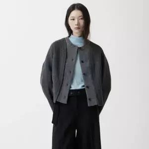 주크 정상가 499,000 니트 레이어드 라운드코트 Z254MSG502