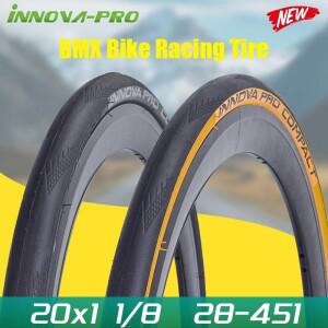 INNOVA 20x1 1/8 3/8 BMX 자전거 레이싱 타이어 20인치 451 휠 경량 접이식 노란색 사이드월 28/37-451
