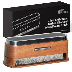 퍼지 비닐 IN 나무 레코드 액세서리 클리너 정전기 브러시 청소 선물 벨벳 레코드용 키트 소산기 카본 플레이어 파이버 LP