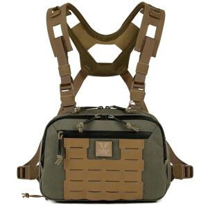 보타구 기어 전술 가슴 리그 백, 3L 유틸리티 하이팔론 몰 리그와 지도 포켓 500D 코듀라 백 (레인저 그린)