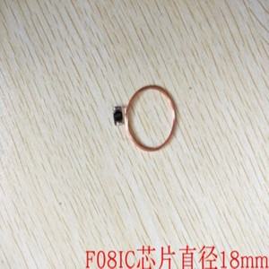 13.56MHz HF IC 용접 코일 COB 국내 Fudan F08 칩 RFID 직경 18mm ISO14443A