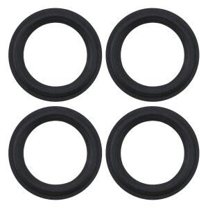 ECSiNG 4PCS 6.5인치 스피커 폼 엣지 교체 부품 서라운드 수리 키트 내경 106mm 외경 152.7mm DIY 블랙