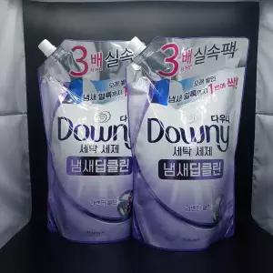 다우니 세탁세제 냄새딥클린 라벤더클린 리필 1.4L 2개