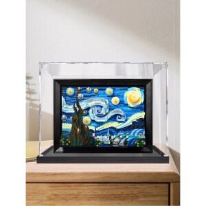 레고아크릴케이스 고흐 장식장 10CM블랙바닥 투명 수납장 두꺼운블랙바닥 반고흐 케이스