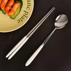 베리컬러수저(스노우화이트) 숟가락 젓가락 수저세트 수저 숟가락 젓가락