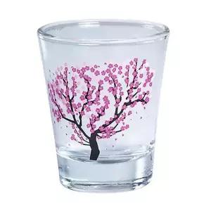 온도 변색 술잔 감성 커플 테이블웨어 벚꽃 소주 잔 홈술 선물 4개 일반 투명