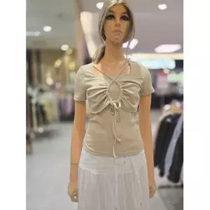 [에고이스트] 셔링 포인트 슬림 반팔 티셔츠 EQ2CH-464 691051