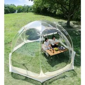 프리미엄 원터치 팝업텐트 쉘터 투명 접이식 동계용 방풍 장박 3m 4 6인용