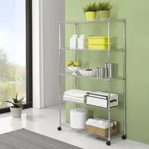 벽선반 메탈선반 900 5단 다용도수납장 철제 틈새거실 베란다