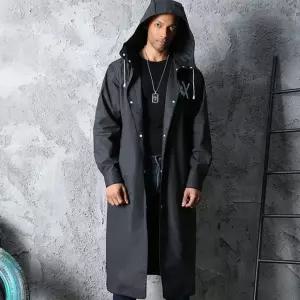 EVA 방수 코트형 우비 롱 레인코트 판초 우의 성인용