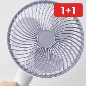 USB충전 무선 탁상용 휴대용선풍기 사무실 저소음 손선풍기  1+1