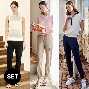 펠틱스 여성 베이직 밴딩 조거 팬츠 3종세트