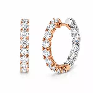 14K 18K 랩다이아 후프 원터치 링귀걸이