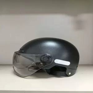 오토바이 헬멧 빈티지 블랙 고글 포함 남녀공용 전기자전거 사이클링 도시 통근용