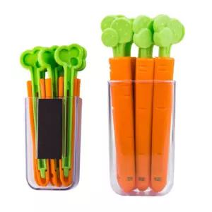 당근 모양 봉지 클립 5개입 밀봉 집게 과자 비닐 봉투 보관 주방 씰링 정리 도구