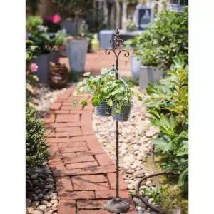 엔틱 철제 화분 스탠드 정원 마당 꾸미기 걸이 거치대