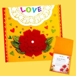 레이스 부직포 카네이션 카드 만들기 어버이날 스승의날 감사 선물