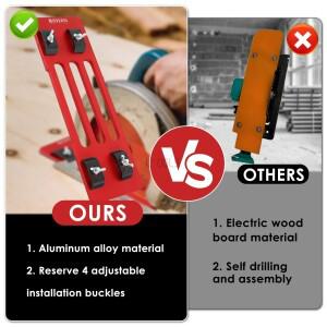 조정 가능 절단기 베이스 플레이트, 알루미늄 합금 가이드 톱 원형 퀵 포지셔닝 하단