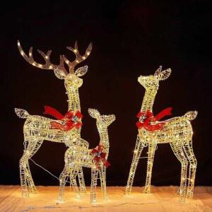 대형 루돌프 야외 빛나는사슴 장식 트리 크리스마스 산타