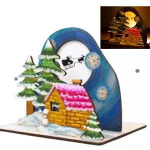 4set 초등 유아 우드 조명 겨울 무드등만들기 키트 감각발달 EQ