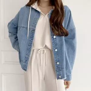 [하프클럽/]여자 루즈핏 워싱 컷팅 데일리 캐주얼 청자켓