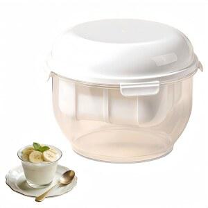 스프링이 장착된 요거트 스트레이너 [2.2QT / 0.56GAL] 대용량 [1.16QT 0.29GAL] 필터 부피 304 스테인리스 스틸 메쉬 메이커 BPA 프리 분리형 그릭 스트레이너