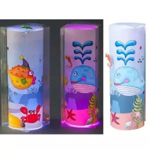 5set 여름 바닷속 도안색칠 탁상용 조명등만들기 요양원 채색