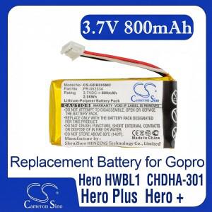 Gopro CHDHA-301 Hero + HWBL1 Plus용 Cameron Sino 교체용 배터리 P/N PR-062334