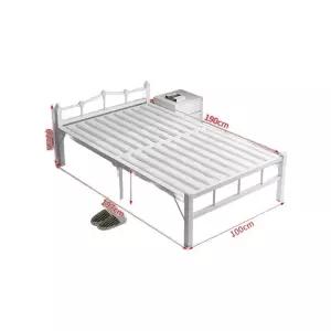 침대철제프레임 침실 기숙사 심플침대 싱글 슈퍼 접이식 높은 받침대 깔판 침대프레임 침대틀