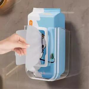 투명 물티슈 보관함 벽부착 간이 휴지케이스 차량용 소형