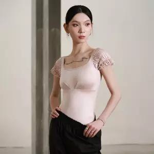 퍼프 말디레 발레 레오타드 메쉬 발레복 연습용 무용복