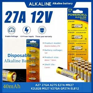 초인종 알람 전원 리모컨 27A 40mAh 12V L828 알카라인 배터리 MN27 A27 VR27