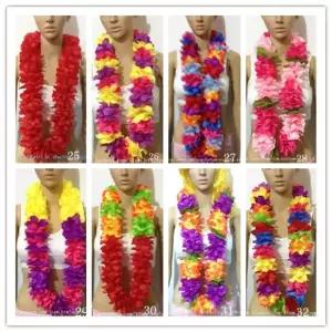 할로윈장식 여성 하와이 레이 글로우 플라워 웨딩 튬 목걸이 파티 업 루아