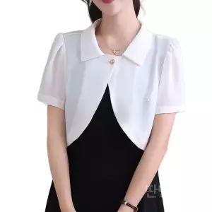 여름여성볼레로 비치웨어 숏 반팔 자켓 카디건 봄 상의 여름가디건 얇은 여성용 데일리