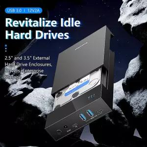 블루엔드리스 2.5/3. USB3.0 허브가 포함된 5개의 HDD/SSD 인클로저는 18TB 유형 C-SATA 어댑터 도구를