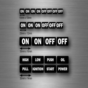 26팩 자동차 버튼 스위치 온오프 스티커 데칼 튜닝 키트 엔진 시동/정지 스타터용