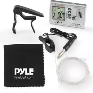 파일 클래식 기타 액세서리 키트 - 교체용 나일론 줄 플라스틱 카포 디지털 전자 메트로놈 청소용 천 전체