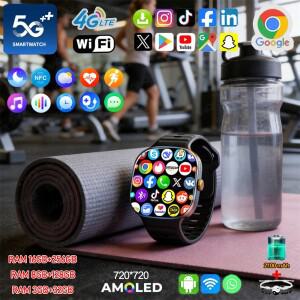 5G/4G 풀 네트워크 스마트워치 HD 화상 통화 2.4인치 AMOLED 스크린 시계 16GB+256GB RAM 2100mAh 구글 플