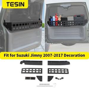 TESIN 알루미늄 합금 뒷문 창 수납함 랙 선반 박스 스즈키 지미 용 2007-2014 2015 자동차 액세서리