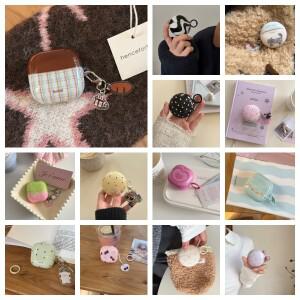 호환 갤럭시 호환 버즈 3 프로 FE 라이브 코어 2 버즈3용 귀여운 형 이어폰 케이스 키체인 커버 포함 충격