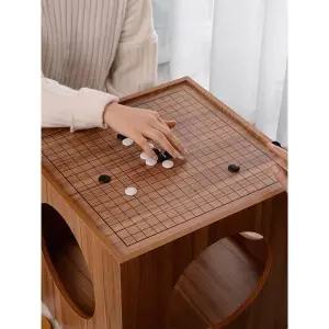 경로당 티테이블 체스 바둑 원목 좌식 소형 장기 게임대
