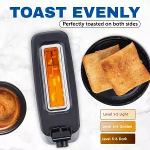 엘리트 고메 ECT118B 쿨 터치 싱글 슬라이스 토스터 베이글 와플 스페셜티 브레드 페이스트리 스낵 블랙을