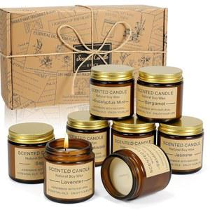 향초 8팩 우아한 포장의 내추럴 소이 발렌타인데이 어버이날 크리스마스에 한 남성을 위한 안심 선물