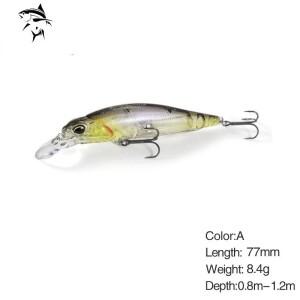 Rozante 싱킹 미노우 저크베이트 하드 루어 낚시 워블러 베이스 크랭크베이트 송어 미끼 콕 마우스 바이 77