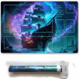 무료 플라스틱 보관 튜브와 가방이 있는 MTG 플레이 매트 - 초급용 카드 게임을 위한 스티치 필드 규칙