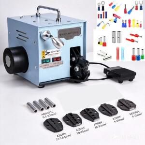 전동 터미널 크림핑기 콜드 프레싱 기계 (페달 및 조명 포함 교체 가능 다이 세트)