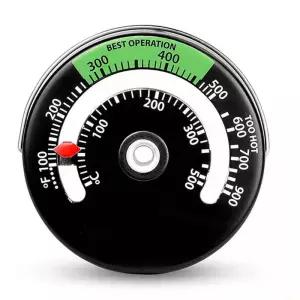 로그 목재 버너 벽난로 팬 스토브 표시기 온도 게이지 미터 도구에 대한 자기 히터 온도계